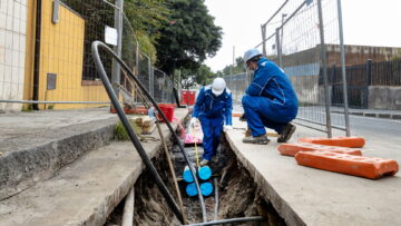 2022, Catania, cantiere stradale, cavo interrato